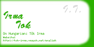 irma tok business card